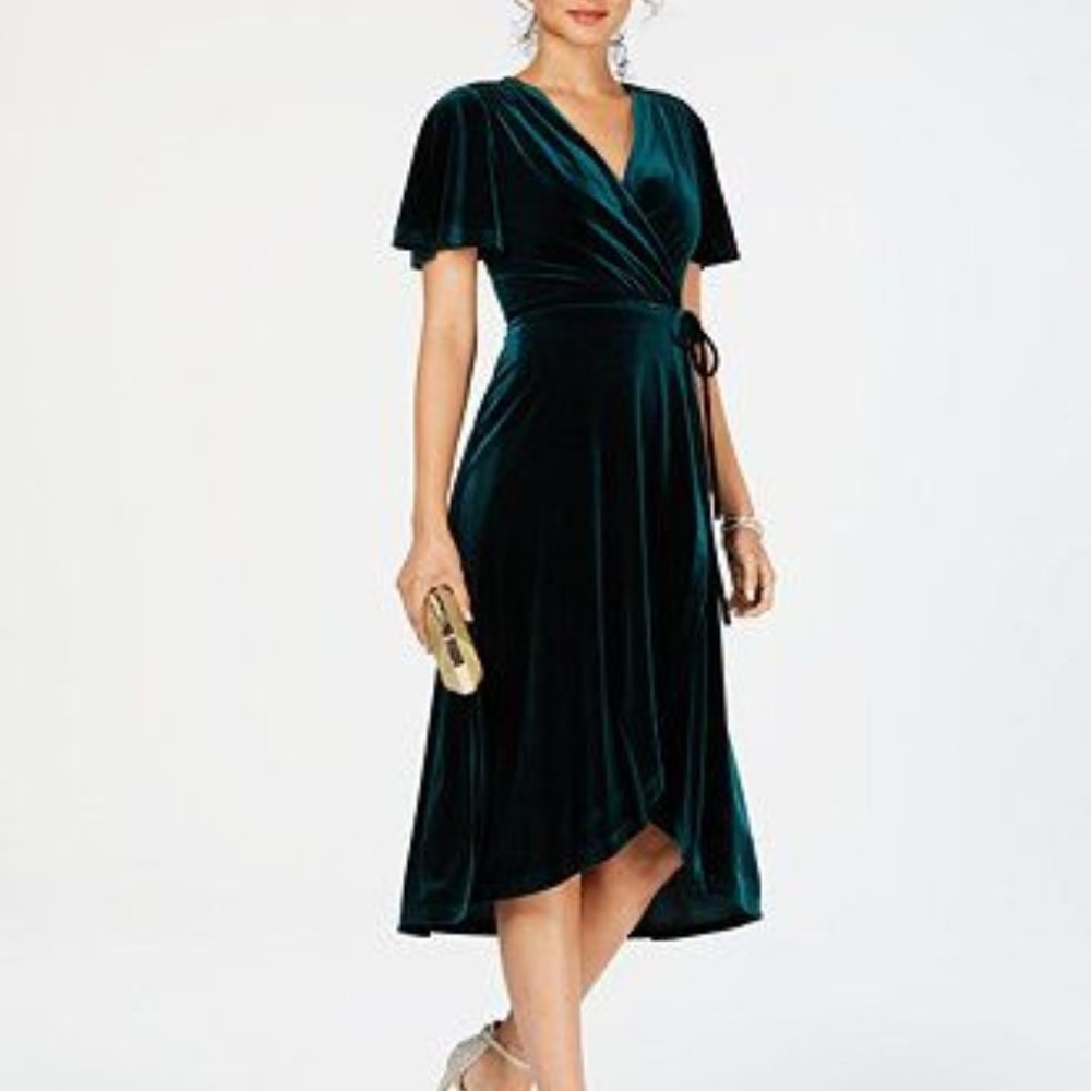 Vince Camuto Green Velvet Dress